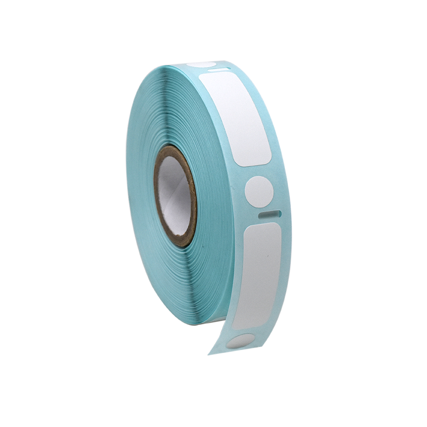Globe Scientific Label/Dot Combo Roll, Cryo, Direct Thermal, 38x13mm & 9.5mm Dot, for 2.0mL Tubes, White Image